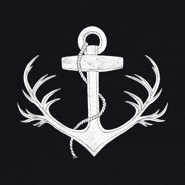 Antlered Anchor white by Terry Fan